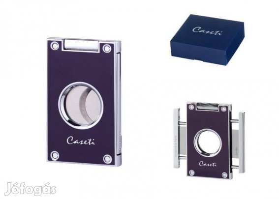 Caseti szivarvágó dupla pengés - lila színű