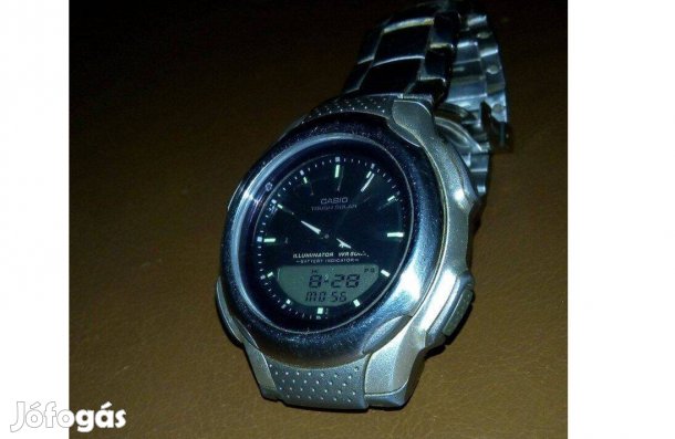Casio fémszijas mutatós és digitális óra