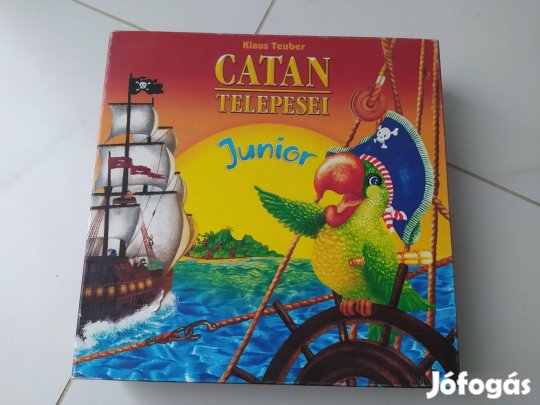 Catan telepesei Junior társasjáték dobozában szép állapotban