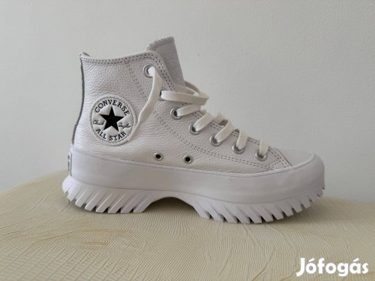 Cconverse All Star női fehér magas szárú bőrcipő 37 új