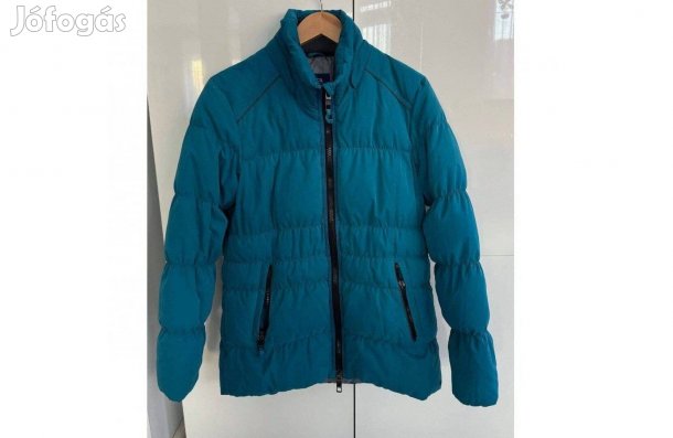 Cecil kék színű férfi pehelytoll téli kabát M-L méretre