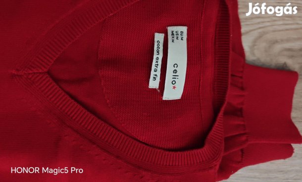 Celio minőségi pamut kötött férfi pulóver M