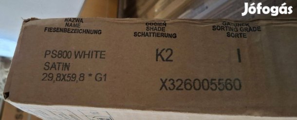 Cersanit Csempe - PS800 white satin