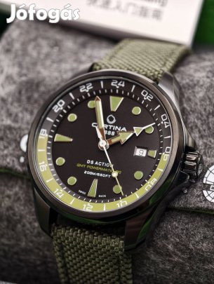 Certina DS Action GMT Powermatic 80 Férfi Karóra zöld hordatlan