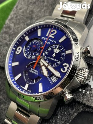 Certina DS Podium chronograph GMT Cosc Hordatlan kék