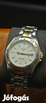 Certina shaphire zafir üveges fehér-arany-acél színben gyári szíjjal