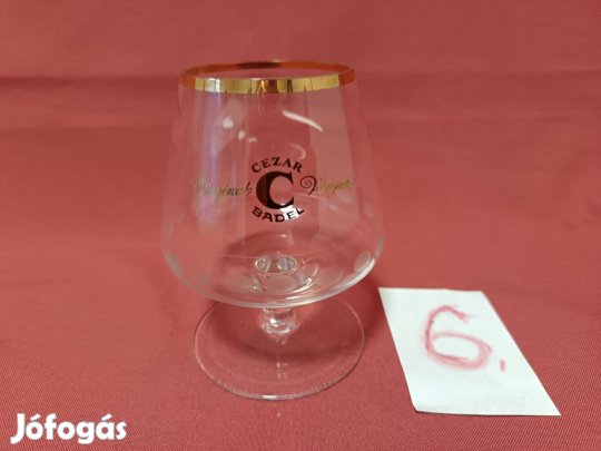 Cezar Badel konyakos üveg italos pohár eladó ! 6