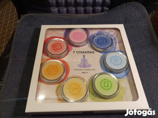 Chakras candle set - Csakra gyertyák díszdobozban