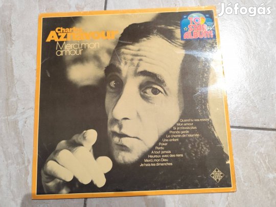 Charles Aznavour- bakelit hanglemez remek állapotban