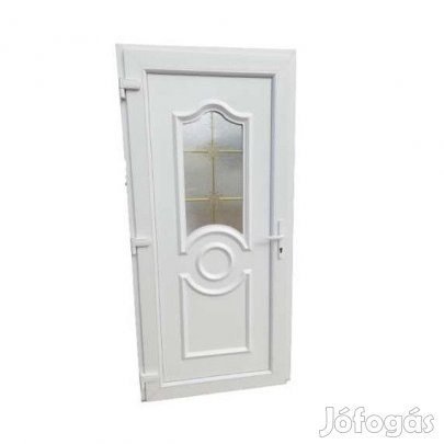 Charlotte -A- Műanyag bejárati ajtó / 98x198 , 98x208 / FEHÉR /