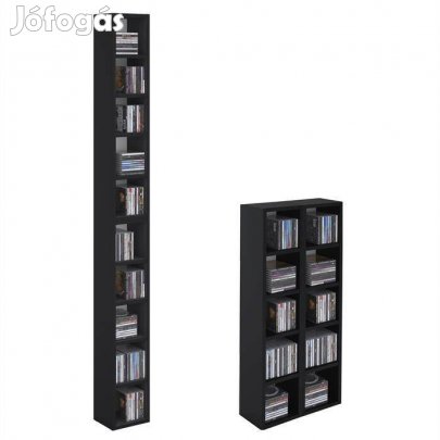 Chart 2 elemes CD tartó polc (fekete) 93899