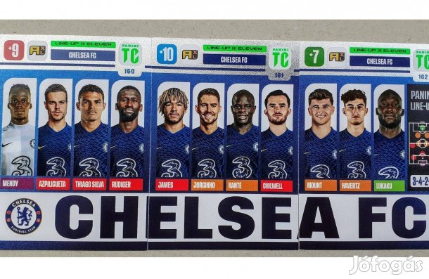 Chelsea Line Up Eleven három focis kártya Panini Top Class 2022