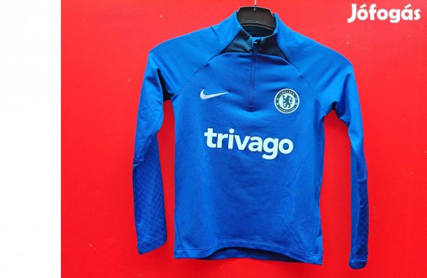 Chelsea eredeti kék Nike cipzáras nyakú gyerek felső (128-137)