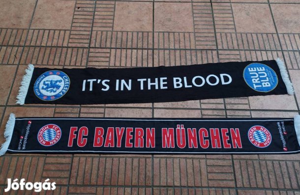 Chelsea szurkolói foci sál Bayern sál 2db