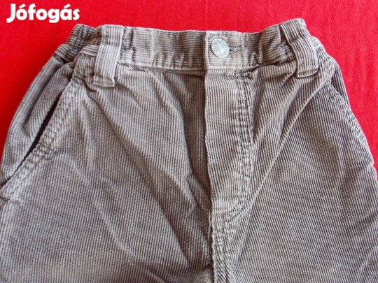 Cherokee gumis derekú, barna kordbársony nadrág 92-98-as, 2-3 évesre