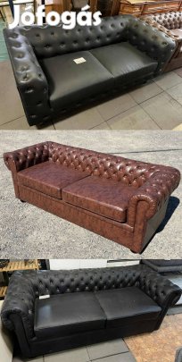 Chesterfield feketes bőr, új belianis