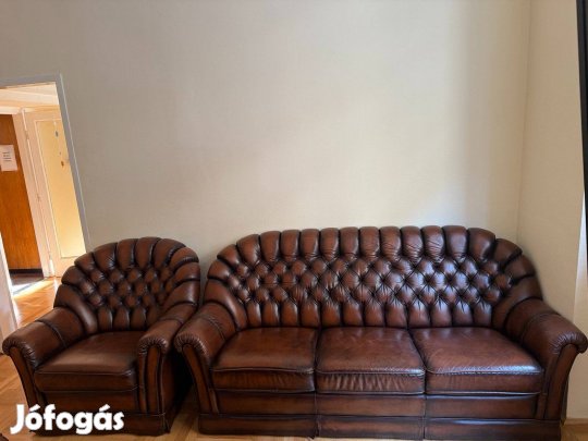 Chesterfield kanapé ülőgarnitúra 3 részes