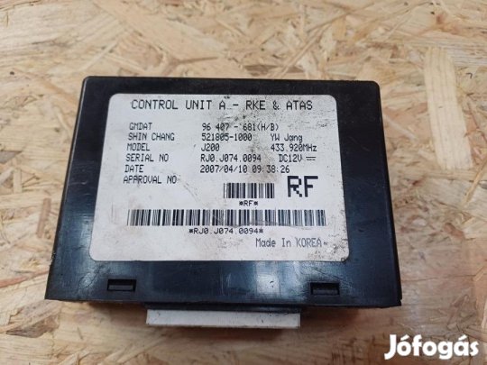 Chevrolet Lacetti (2005-2013) Központizár Vezérlő Elektronika