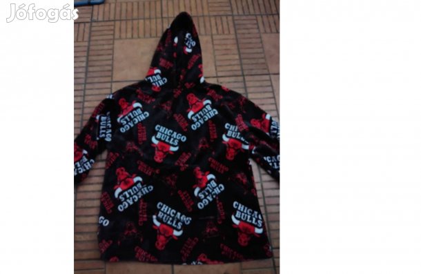 Chicago Bulls kenguru zsebes kosárlabda pulóver 140 146