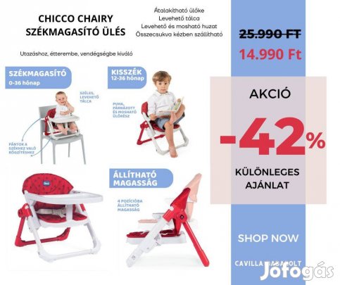 Chicco Chairy etetőszék, székmagasító 6-36 hó, Ladybug, gd