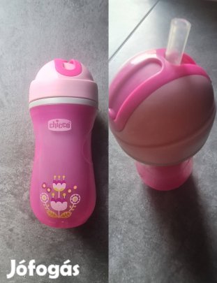 Chicco Sport Cup duplafalú (hőtartós) szívószálas kulacs