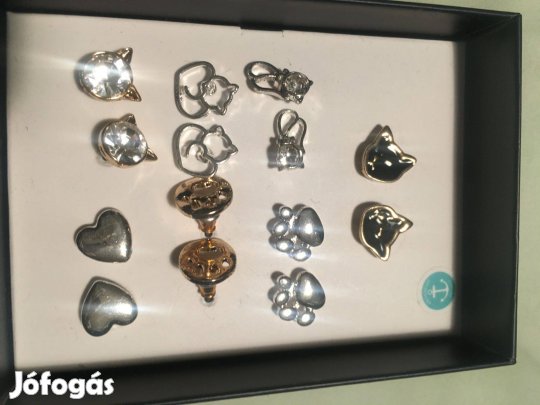 Cicás fülbevalók, gyűrű