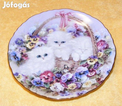 Cicás porcelán tányér