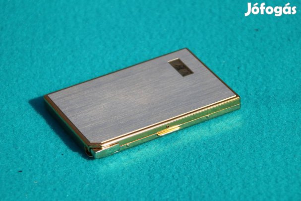 Cigaretta tárca elegáns, arany/ezüst integrált pieso öngyújtóval