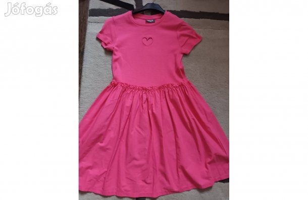 Ciklámen kislány ruha újszerű elöl szivecskével 9-10 év 1500 Ft
