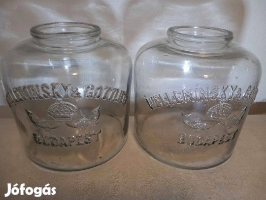 Címeres ruszlis üveg - Budapest koronás, 5 literes