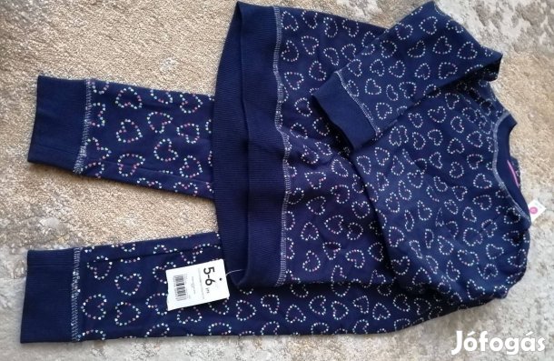 Címkés kislány pamut pizsama 5 évesre