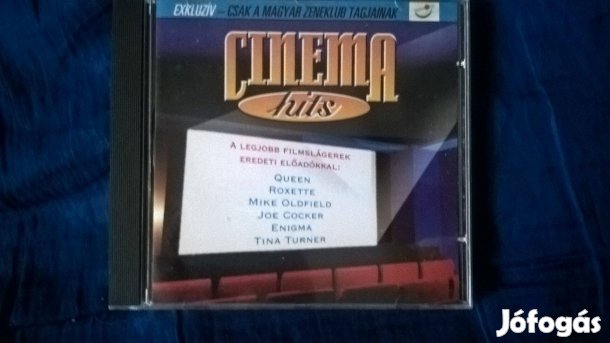 Cinema Hits filmzene válogatás Cd lemez jó állapotban eladó