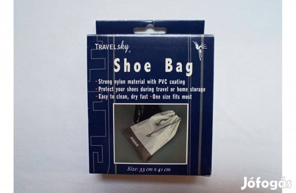 Cipő tároló húzózsinórral, sportoláshoz, utazáshoz * Méret: 33 x 41 cm
