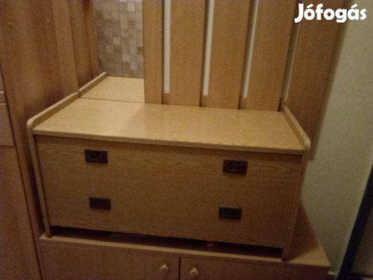 Cipős szekrény előszoba bútor komód világos tölgy