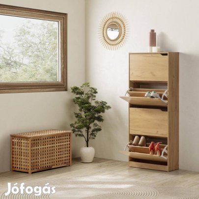 Cipősszekrény 63x24x150cm barna FUR1347-1