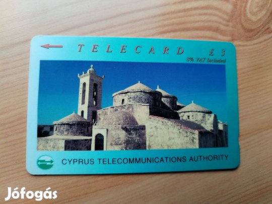 Ciprusi Szép ritka telefonkártya
