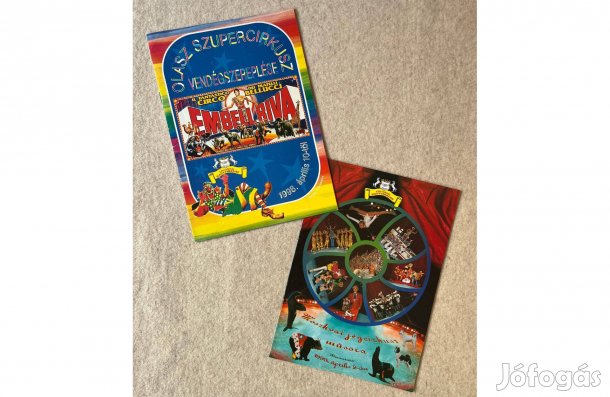 Cirkuszi műsorfüzetek 4db (1998, 1999, 2000, 2001)
