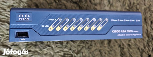 Cisco ASA 5505 sorozatú adaptív biztonsági berendezés (tűzfal). 