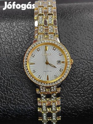Citizen Silhouette kristály díszítésű Eco-Drive női karóra 2 év gari