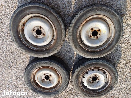 Citroen C3 (2002-2008)  14" 4x108 ET 28  Lemezfelni Garnitúra Gumival