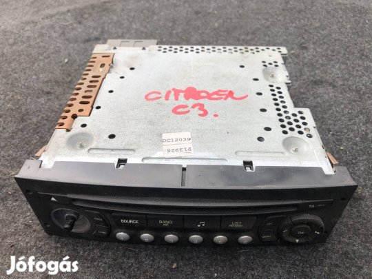Citroen C3 rádió magnó fejegység 