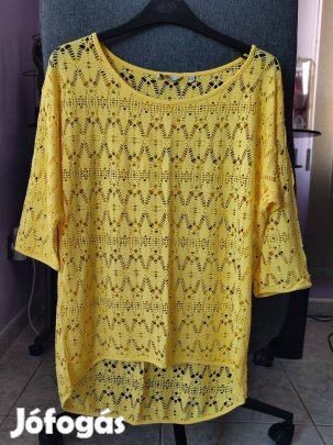 Citromsárga lyukacsos női felső