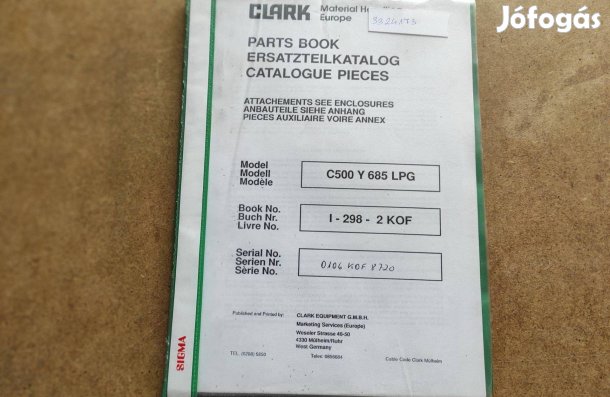 Clark C 500Y 685 LPG targonca alkatrészkatalógus