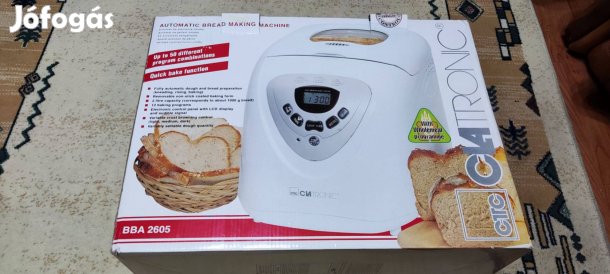 Clatronic-BBA 2605 típusú kenyérsütőgép, kenyérkészítő, kenyérsütő