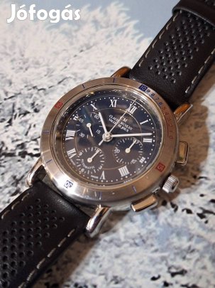 Claude Meylan Valle De Joux kronográf, acél tokban