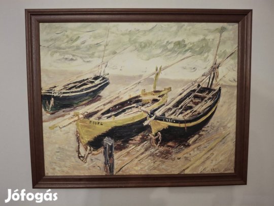 Claude Monet: Étretat-i bárkák