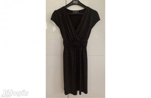 Clock House fekete hosszú elegáns női ruha S