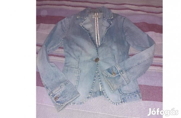 Clockhouse női vintage farmer zakó, XS-es