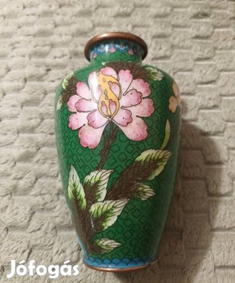 Cloisonné, rekeszzománc váza