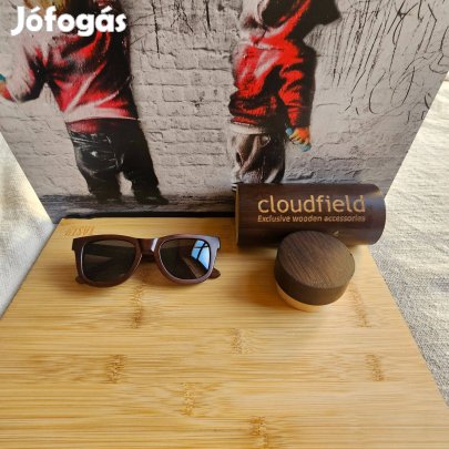 Cloudfield fából készült napszemüveg új gyári tokjában